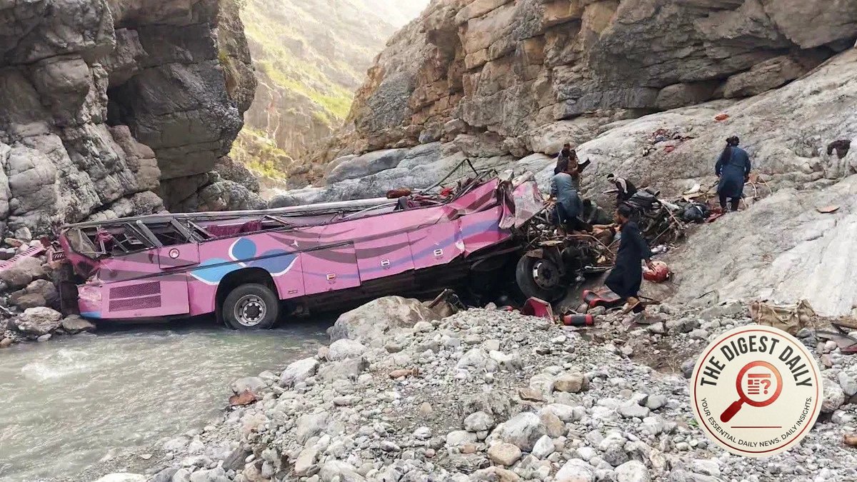 Overloaded Bus Plunges Off Pakistan Mountain Pass, Leaving 32 Dead